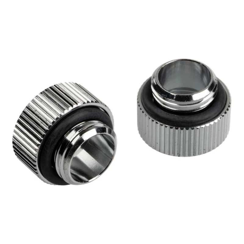 Bitspower Touchaqua Adapter straight G1/4 inch AG to G1/4 inch IG - 2-Pack, Silver