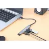 Manhattan USB-A 4-Port Hub, 4x USB-A Ports (1x 5 Gbps USB 3.2 Gen1 aka USB 3.0, 3 x 480 Mbps USB 2.0), USB powered (no external power supply required), Aluminium