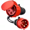 Adapter for Gemini flex 22 kW CEE red three-phase current 32A > CEE red 16A black 30cm