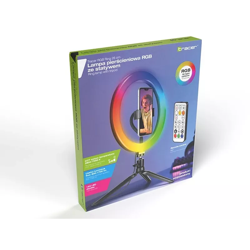 Ring Lamp RGB 26cm with tripod