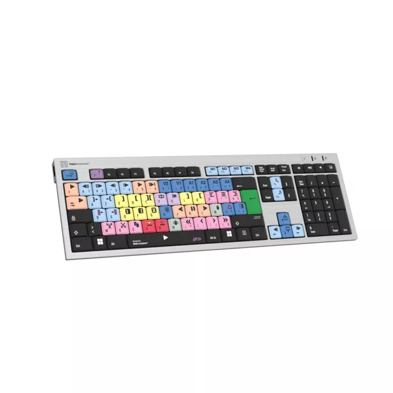 Logickeyboard LKB-MCOM4-AJPU-FR Keyboard USB AZERTY French Silver (LKB-MCOM4-AJPU-FR)