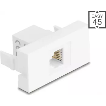 DELOCK RJ12 Module Socket 6P6C UTP White 90898