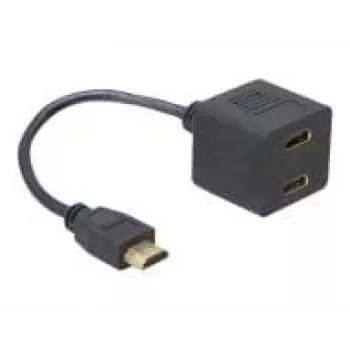 HDMI Adapter DeLOCK 65056 0.2m Male to 2x Female
