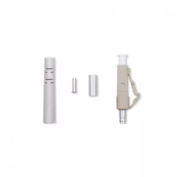 Qoltec 54450 fibre optic connector LC Multi-mode Beige Silver