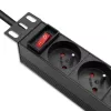Qoltec Aluminum PDU for 10'' RACK | 1U | 16A | 4xFRENCH | 1.8m
