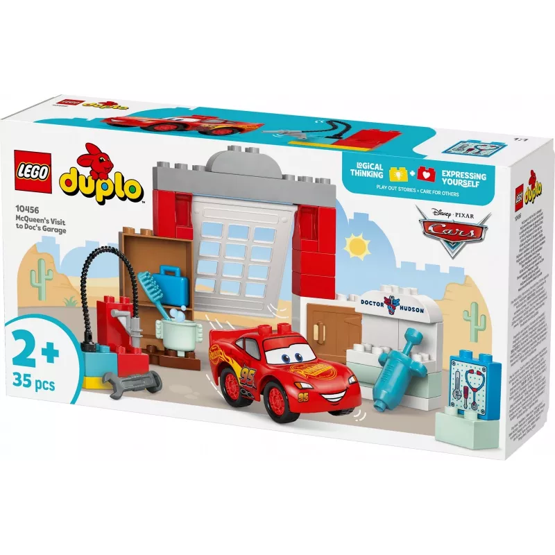 Construction toy LEGO DUPLO 10456 Disney McQueen's Visit to Doc's Workshop — 35 pieces, for ages 2+, large bricks