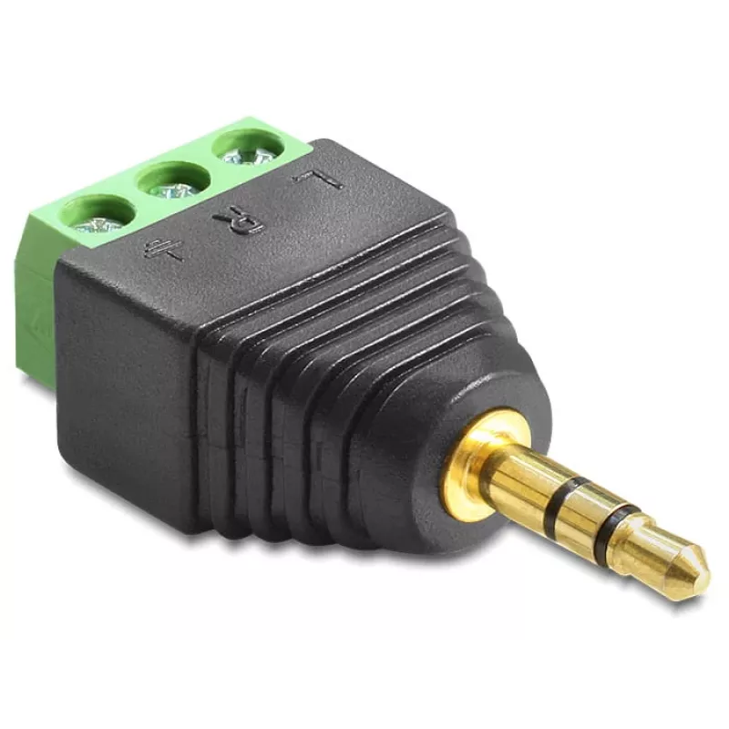 Cable gender changer DeLOCK 65419 3.5mm 3p Black Green Silver