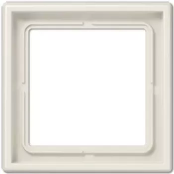 Wall switch plate JUNG LS 981 W Ivory — screwless duroplast cover, 81×81 mm