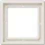 Wall switch plate JUNG LS 981 W Ivory — screwless duroplast cover, 81×81 mm
