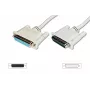 Extension Cable D-Sub25/M - D-Sub25/F Digitus AK-610201-100-E