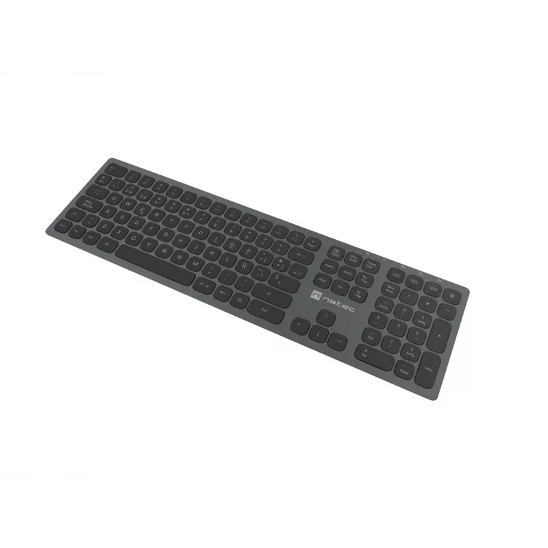 NATEC NKL-1830 Keyboard Universal RF Wireless Bluetooth QWERTY Spanish Black Grey
