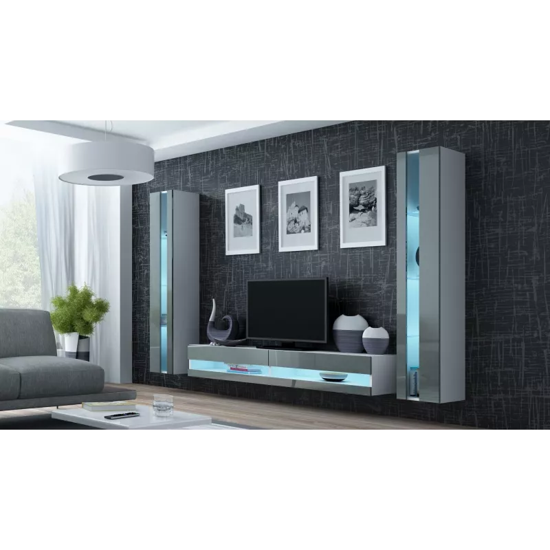 Cama TV stand VIGO NEW 30/180/40 white/grey gloss