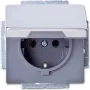 BUSCH JAEGER 2018-0-1490 - CEE 7/3 - 2P+E - Grey - Stainless Steel - 250 V - 16 A