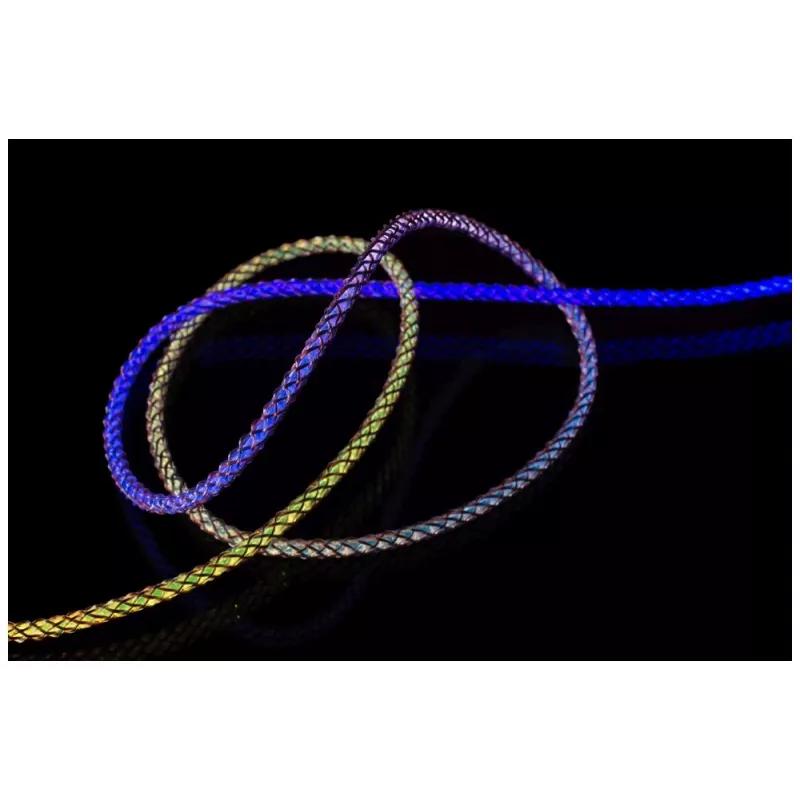 USB-C to USB-C charging cable FIXED FIXDLED-CC-RA with PD support and fixed length, integrated rainbow LED