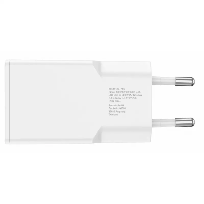 Charger 4smarts 541123 Indoor AC Fast Charging Smartphone Tablet White