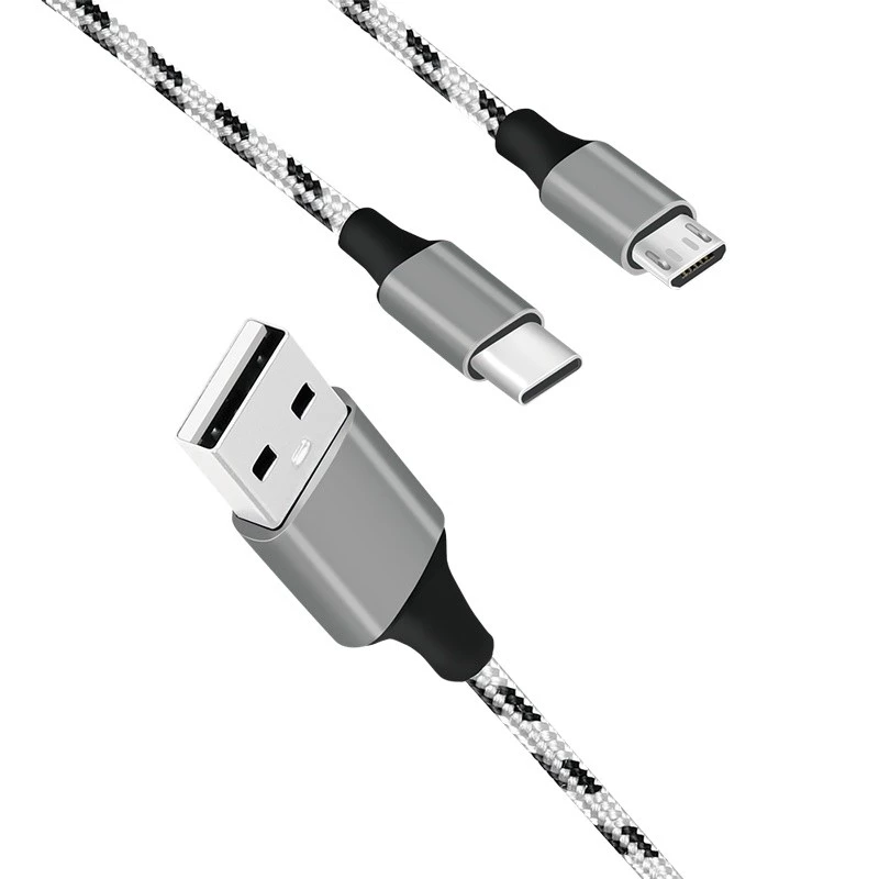 LogiLink CU0202 USB cable USB 2.0 1.2 m USB A USB C/Micro-USB A Grey