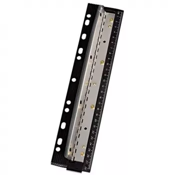 Hole Punch WEDO 67 9401 — 4-hole metal punch, black, punching capacity 3 mm, 66 mm width