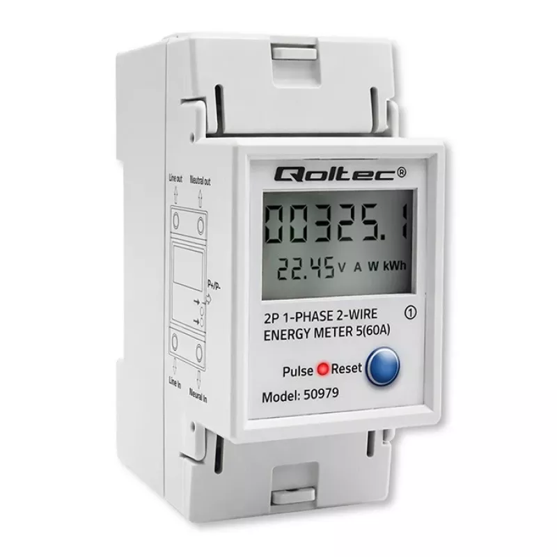 Energy meter QOLTEC Single-phase DIN-rail 230V (MPN 50979)