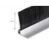 Brush strip DeLOCK 66652 40 mm with aluminium profile angled