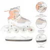 Nils Extreme NH18190 2IN1 Inline Skates WHITE/PINK SIZE. S (29-33) With Interchangeable Hockey Skates