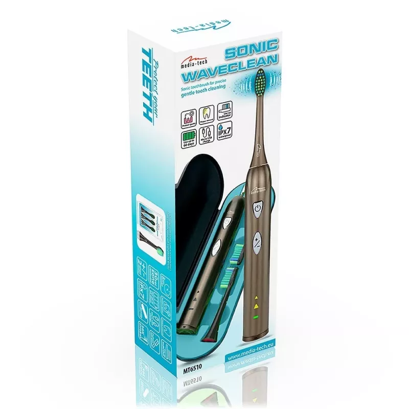 Toothbrush Media-Tech SONIC WAVECLEAN Adult Brown