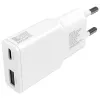 AC indoor mobile device charger 4smarts 541509 — 100–240V, USB-A + USB-C, 1.5 m cable, fast charging, white
