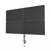Monitor mount Gembird MA-D4-01, desk clamp for up to 4 displays, 32 inch (81.3 cm), 40 kg, VESA 75x75–100x100, black