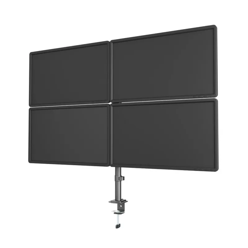 Monitor mount Gembird MA-D4-01, desk clamp for up to 4 displays, 32 inch (81.3 cm), 40 kg, VESA 75x75–100x100, black