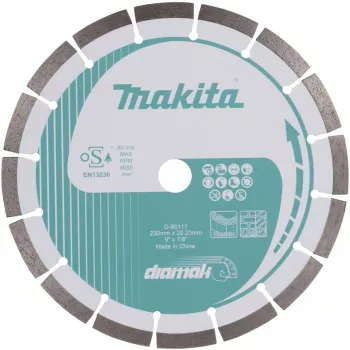 Diamond blade Makita D-80117 for cutting, 230x22.23 mm
