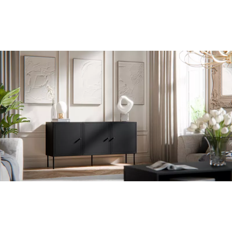 Cama 3D chest of drawers PALAZZO BIS 151x40x75 matte black