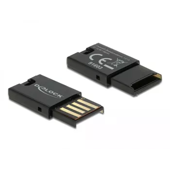 DeLOCK USB 2.0 Card Reader Black Micro SD MicroSDHC MicroSDXC 480 Mbit/s