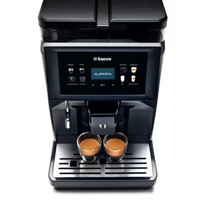 Saeco Aurora M2 9J0901 fully automatic coffee machine, 1900 W, 4 L water tank, 1100 g bean hopper, black