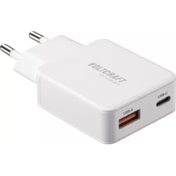 Voltcraft UC-1C1A45W01 USB Charger USB-C USB-A Fast Charge PD 3.0 White (VC-17009805)