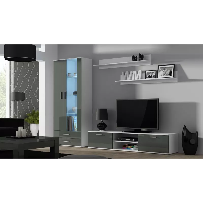 Cama TV stand SOHO 180 white/grey gloss