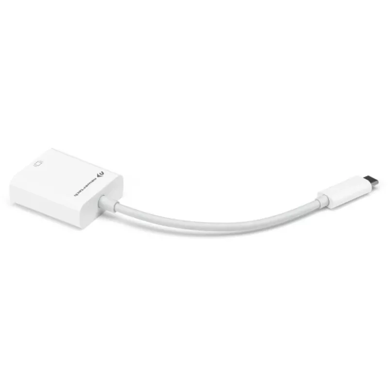 USB Adapter, USB-C Plug > DisplayPort Socket (White, 11cm)