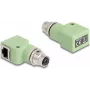 DeLOCK 60681 M12 RJ45 Green Connector M12 RJ45 Gold Plating