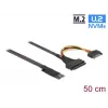 DeLOCK M.2 Key M to U.2 SFF-8639 NVMe Adapter with 50 cm cable