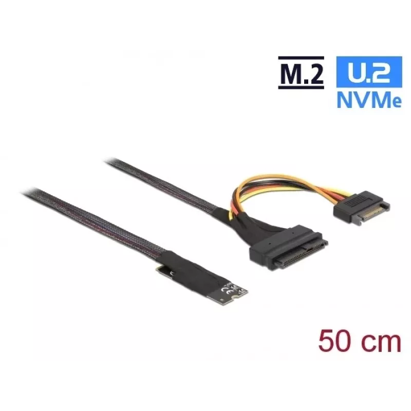 DeLOCK M.2 Key M to U.2 SFF-8639 NVMe Adapter with 50 cm cable