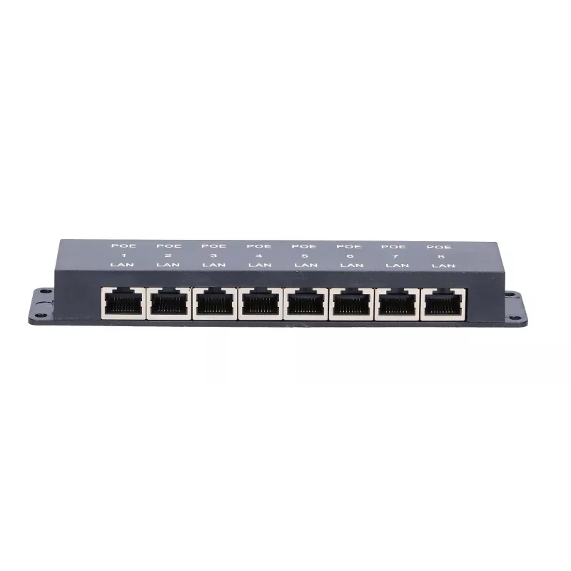 Extralink 8-Port PoE Injector, 8x 100Mb/s RJ45