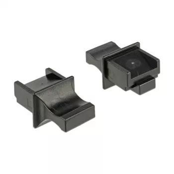 Socket safety cover RJ-45 DeLOCK 64020 Black 10 pc(s)