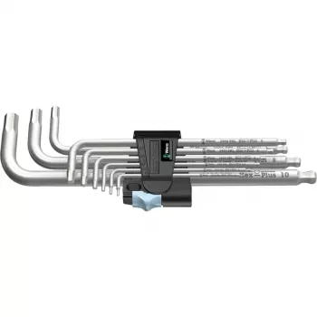 Set of hex key wrenches with ball end