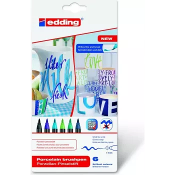 Marker Edding 4200 Black Blue Cyan Green Light Green Purple 6 pc(s)
