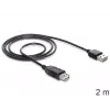 USB Cable DeLOCK EASY-USB 2.0-A 2m Black