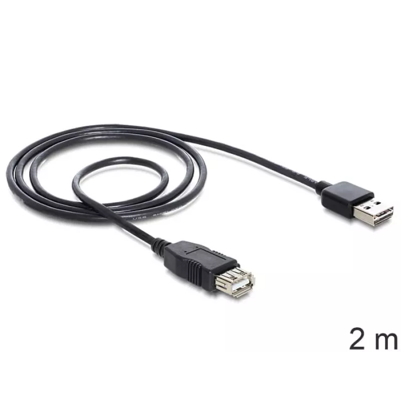 USB Cable DeLOCK EASY-USB 2.0-A 2m Black