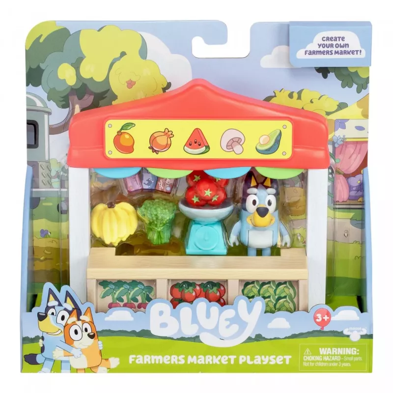 Toy figures set TMTOYS Mini Bluey Grocery store BLU17555 – mini character set for play
