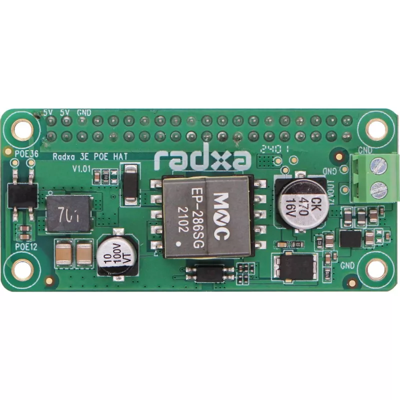 PoE HAT ALLNET RA023 for RADXA Zero 3E — 802.3af compatible power-over-Ethernet module