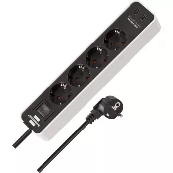 Power Extension Brennenstuhl 1153240126 1.5m 4 AC Outlets Indoor Black White