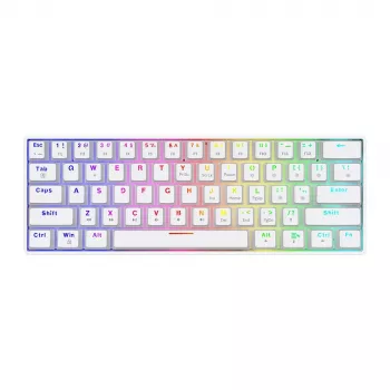 Mechanical Keyboard Whiteout X2, Blue Outemu, Hot Swap Savio Savgk-white