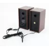 Speakers ESPERANZA EP122 2.0 wired desktop speakers, 2×6W RMS, wooden housing, rotary volume, 60–20000 Hz