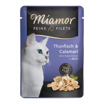 Wet cat food Miamor Fine Fillets in Jelly — Tuna 100 g, grain‑free, sachet